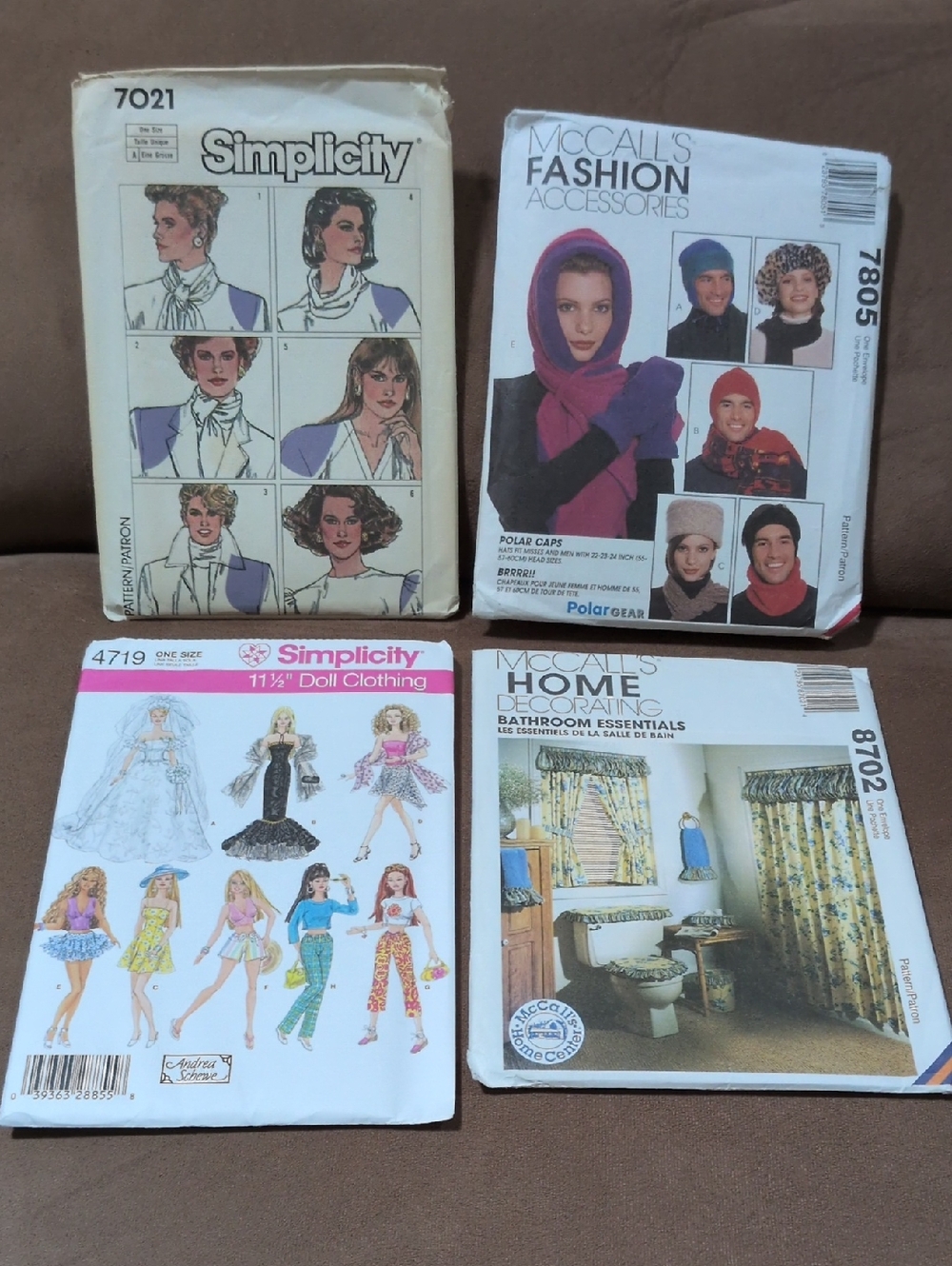 Simplicity Lot of 4 Misc. Unfolded/Unused Sewing Patterns Vintage